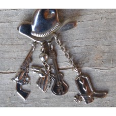 Cowboy Western Hat Broche